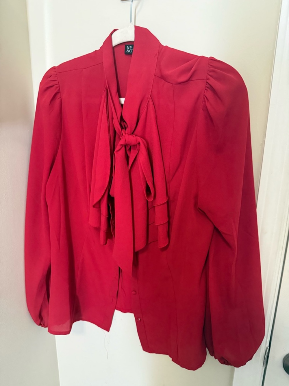 New York and Co blouse with bow